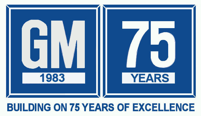 (image for) General Motors 75th Anniversary sticker 1983